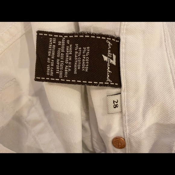 White crystal/ distressed 7 For All Mankind Slim straight jeans - Picture 3 of 3